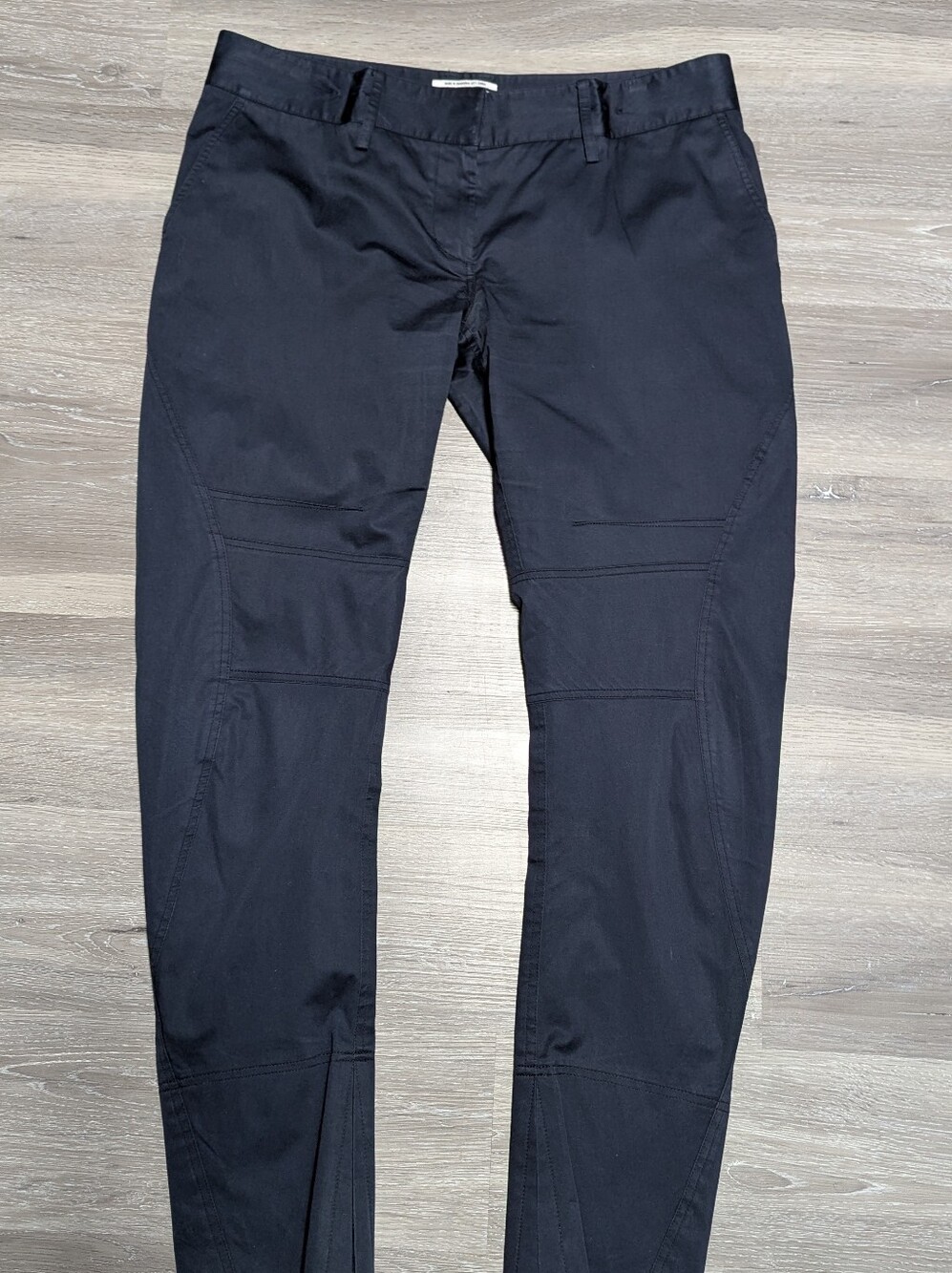 Kaufmanfranco Tailored Pants Size 10 Navy Blue Stretch Cotton